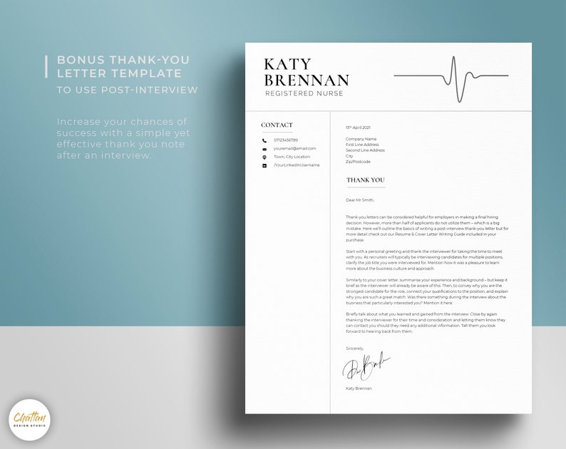 Student Nurse Resume Template for Ms Word & Mac Pages, RN Resume, Registered Nurse Medical Resume, New Grad Nursing CV, Medical Assistant CV image 5