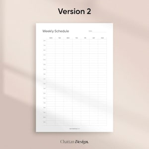 Może przedstawiać: Czarno-biały tygodniowy planer z napisem "Weekly Schedule" u g&oacute;ry. Planer zawiera kolumny dla każdego dnia tygodnia, od poniedziałku do niedzieli, oraz wiersze dla każdej godziny dnia, od 6:00 do 23:00. Planer zawiera r&oacute;wnież miejsce na datę.