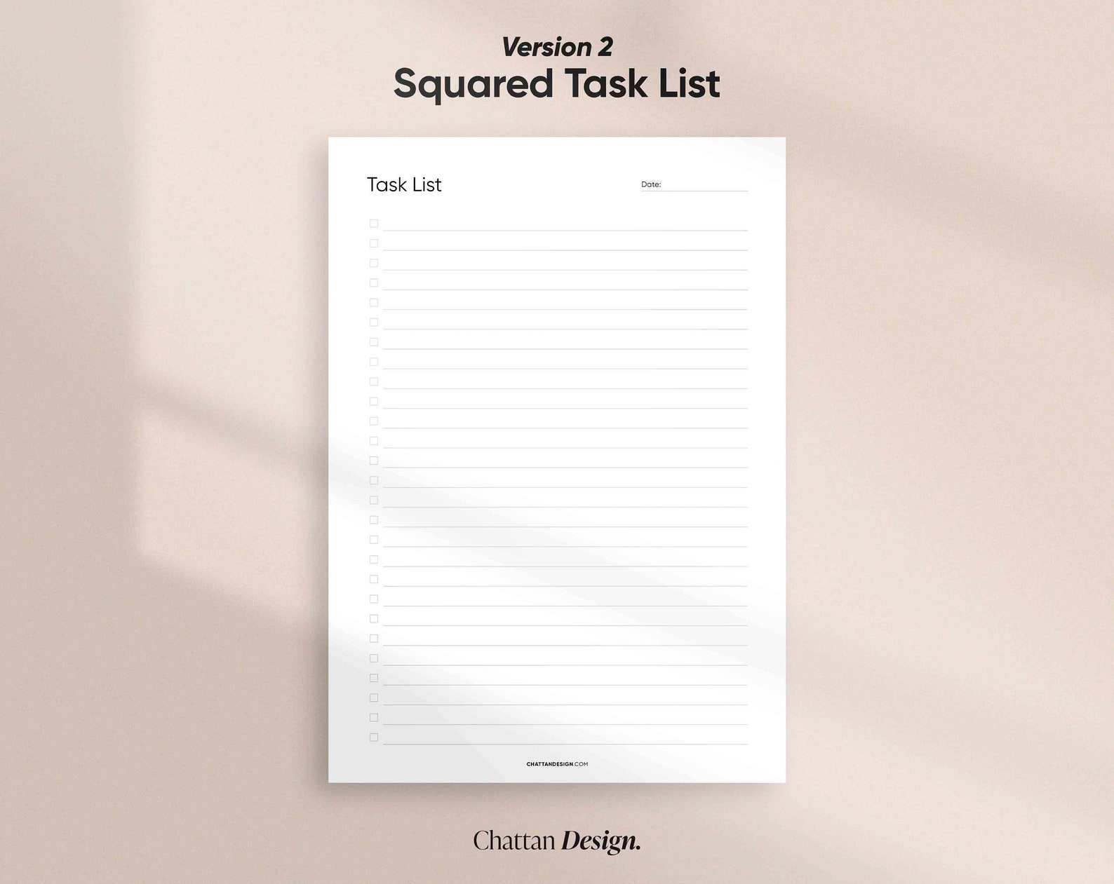 Task Size Paper Minimalist to Do List Template, Simple Productivity Tasks Printable ...