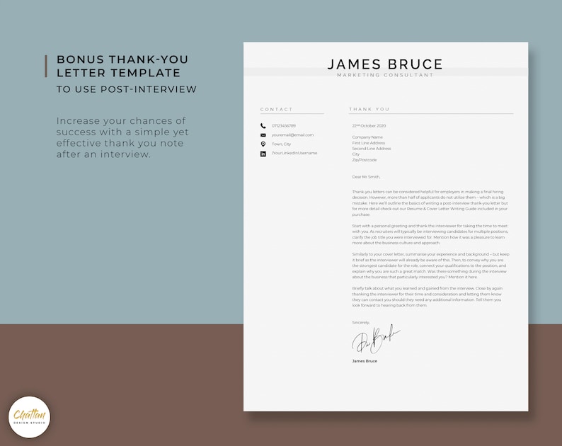 Resume Template for Word /& Pages Instant Download Professional Resume One and Two Page Cover Letter Template Marketing Resume