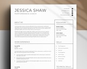 Simple & Clean Resume Template For Microsoft Word, Professional Resume Cv Design in A4 and Us Letter Formats, Minimalistic Cv Template 2024