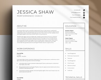 Resume Format 21 Etsy Sweden