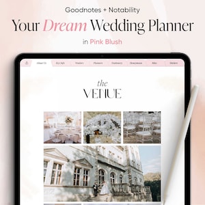 Wedding Planner Digital Template, Pink Blush Style Wedding Printable Planning Notebook, Design Your Perfect Day, Budgeting Templates