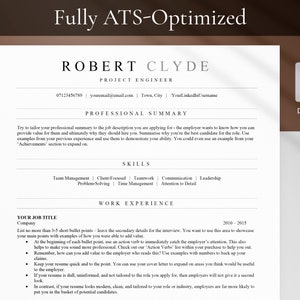 Docs Classic ATS Resume Template, Professional Resume Cv Template, Resume Template For Google Doc, One & Two Pages Resume Cv Template Basic