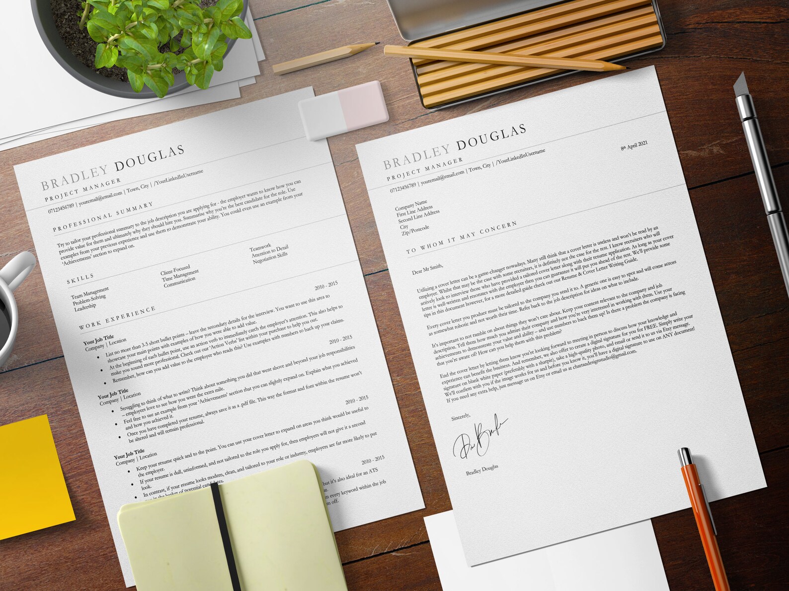 ATS Lebenslauf Vorlage Lebenslauf Vorlage Word Google Docs | Etsy