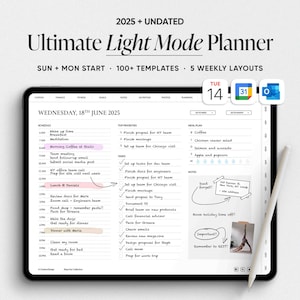 2025 Ultimate Modern Digital Planner for iPad Daily Planning, Goodnotes Planner, Notability Planner, Dated Digital Planner, Digital Calendar