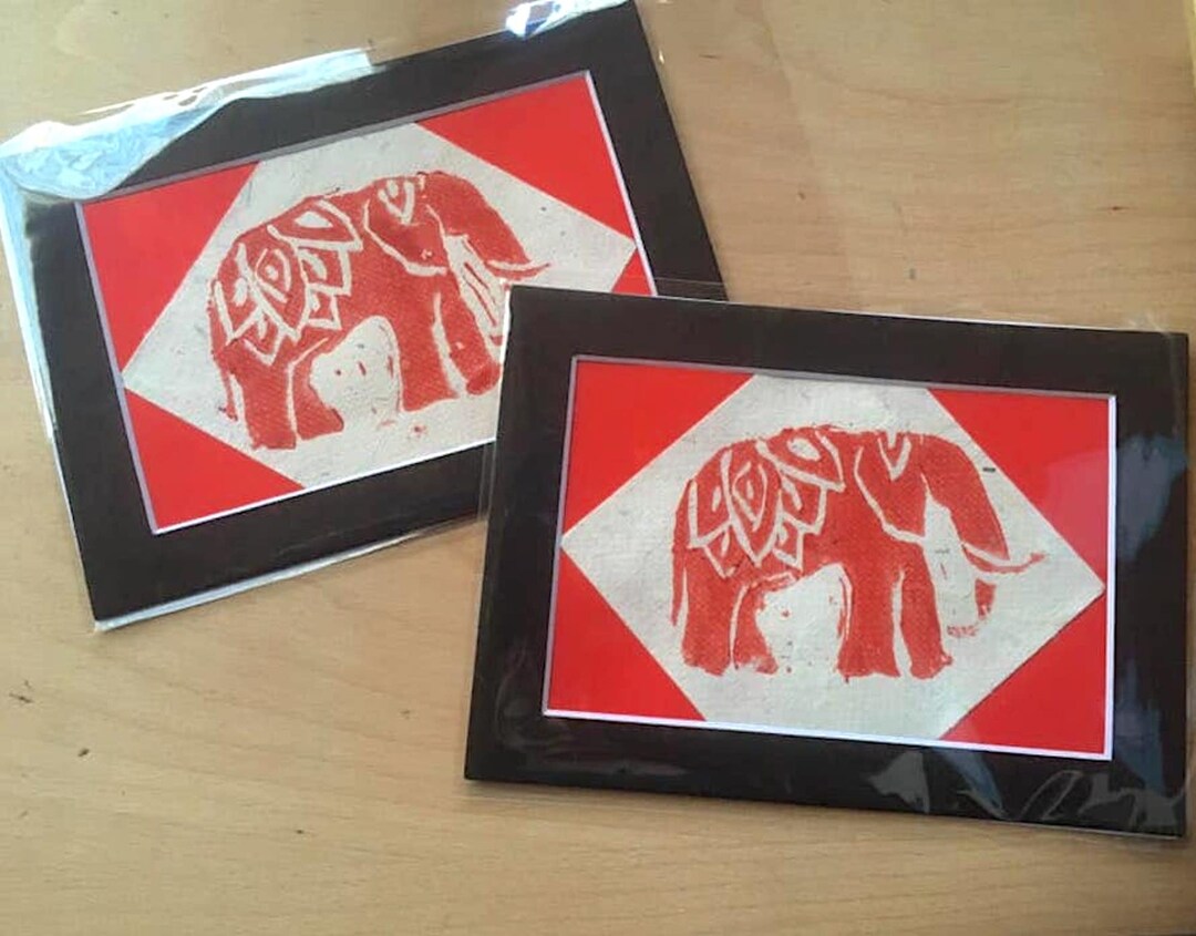 Elephant Ecoprint on Elephant Poo Paper Etsy
