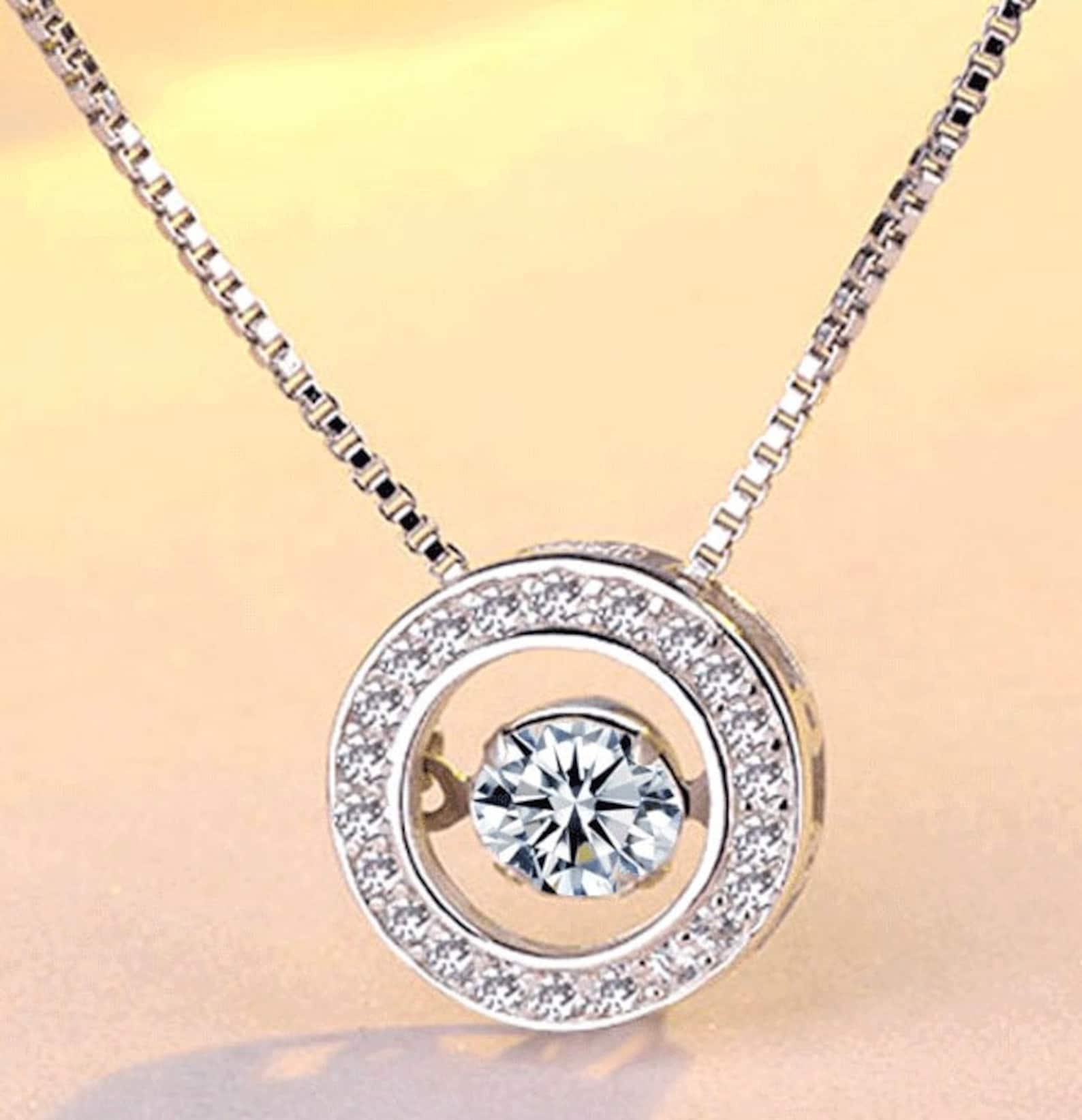 Beautiful Dancing Diamond CZ Necklaces Gold Plated Etsy