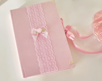 Beautifully handmade Dear Diary Journal~comes beautifully gift wrapped~made with quality velvet ~princess~fairytale~gold edge~ribbon tie