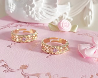 18k vergoldeter Liebesbrief Ring~ist hübsch als Geschenk verpackt ~Royal~Prinzessin