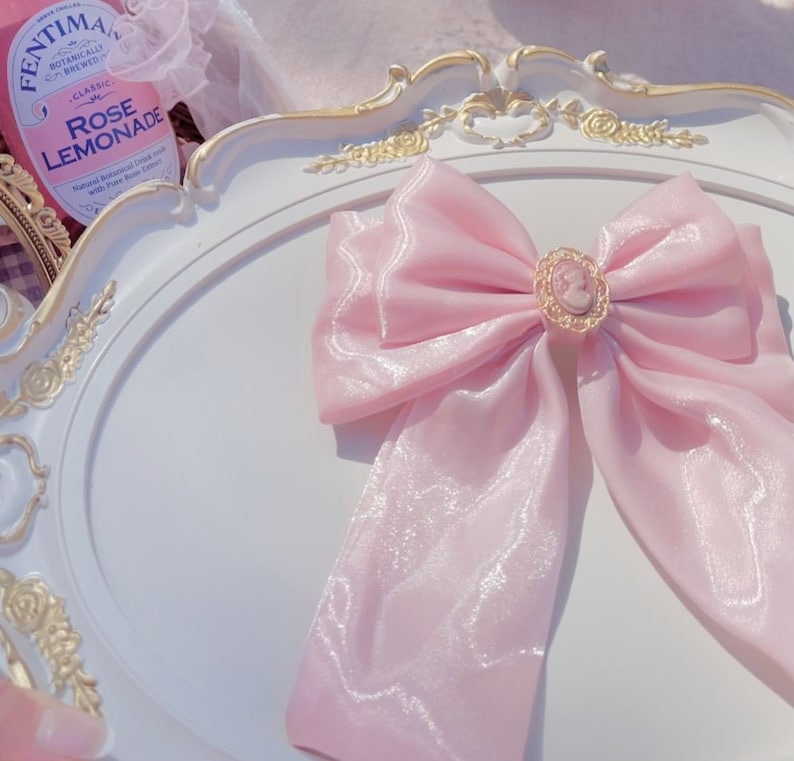 Princess dream hair bow/ dreamy / comes beautifully gift wrapped / organza /handmade /fairy / best gift zdjęcie 5
