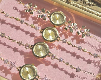 Coquette watches~ 18k Gold plated and cubic zirconia