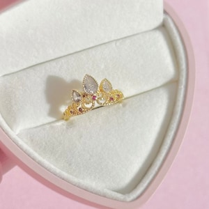 Crown Ring~ Gold Plated~ comes beautifully gift wrapped~ princess ring