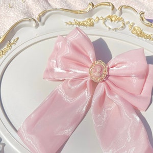 Princess dream hair bow/ dreamy / comes beautifully gift wrapped / organza /handmade /fairy / best gift zdjęcie 3