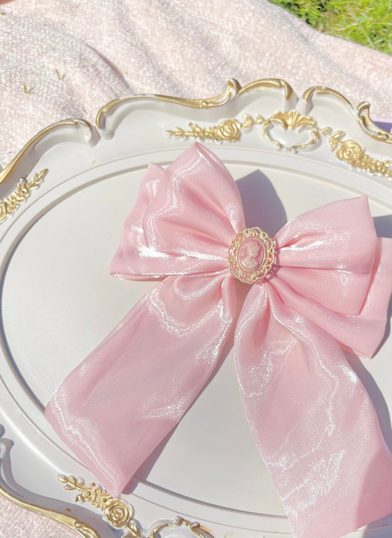 Princess dream hair bow/ dreamy / comes beautifully gift wrapped / organza /handmade /fairy / best gift image 3