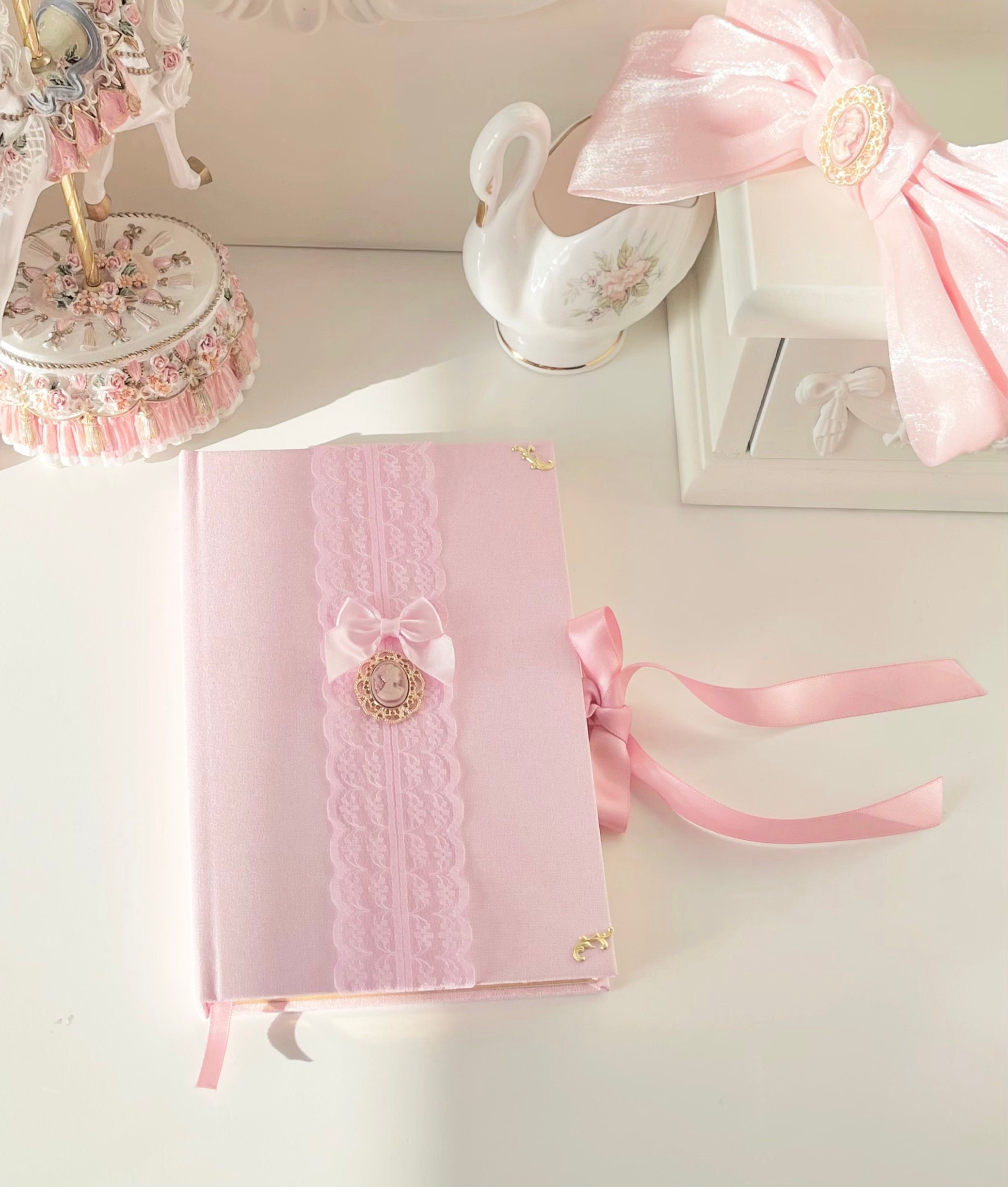 Coquette, Coquette Aesthetic Journal, Retro Kitten Kitsch Notebook, Gift  for Her, Teen Journal Dollcore Hardcover Journal Matte 