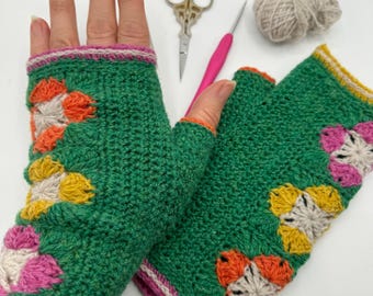 Loch Maree Fingerless Mitts/Gloves -  PDF Crochet Pattern - British & US Terminology