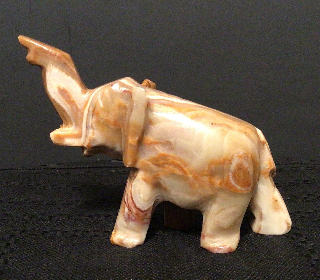 Lucky Elephant Trunk Up Feng Shui Stone Decor Etsy