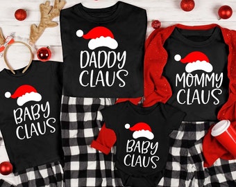 Mama Daddy Baby Claus Shirt, Mama Mini Matching, Daddy Mini Shirt, Christmas Family Matching Shirt, Claus Family Shirt, Christmas Party Tee