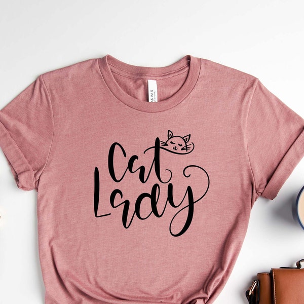 Cat Lady Tshirt Etsy