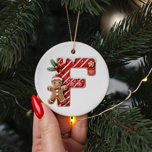 Personalized Letter Christmas Ornament, Custom Initials Ornament, Family Christmas Ornament, Personalized Xmas Ornament, Monogram Ornament