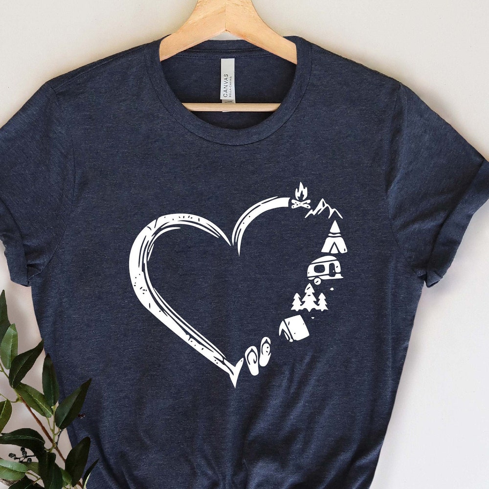 Camp Lover Shirt, Explore Shirt, Camping Gift Shirt, Camping Heart Shirt, Adventure Shirt, Camp Shirt, Camp Life, Camper Shirt, Hiking Shirt Detroitslions