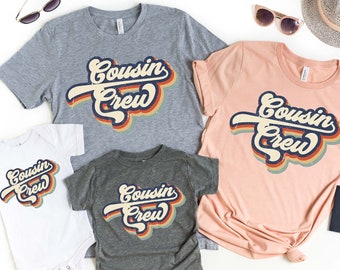 Retro Cousin Crew shirt, Matching Cousin Shirts, Vintage Cousin Squad, Family Cousin Gifts, Beach Cousin Vacation Shirt, Cousin Holiday Tee