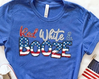 Red White Booze Shirt, 4th Of July Shirt, Fourth Of July Shirt, 4th Of July Family, Patriotic Shirt, Freedom Shirt, Funny 4th Of July Shirt