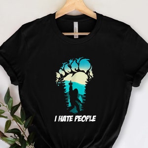 I Hate People Shirt, Introvert Shirt, Camping Shirt, Hiking Shirt, Sarcastic Funny Shirt, Tank top, Big Food Shirt image 1