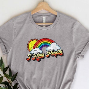 I Hate People Shirt, Introvert Shirt, Pride Shirt, Rainbow Shirt , Sarcastic Shirt , Vocation Shirt , Ew People Shirt image 1