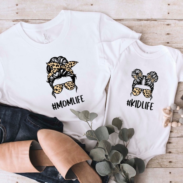 Mom Life Shirt, Kid Life Shirt, Mama Mini Shirt, Messy Bun Shirt, Mama Mini Matching Shirt, Cool Mom Shirt, Working Mama Shirt