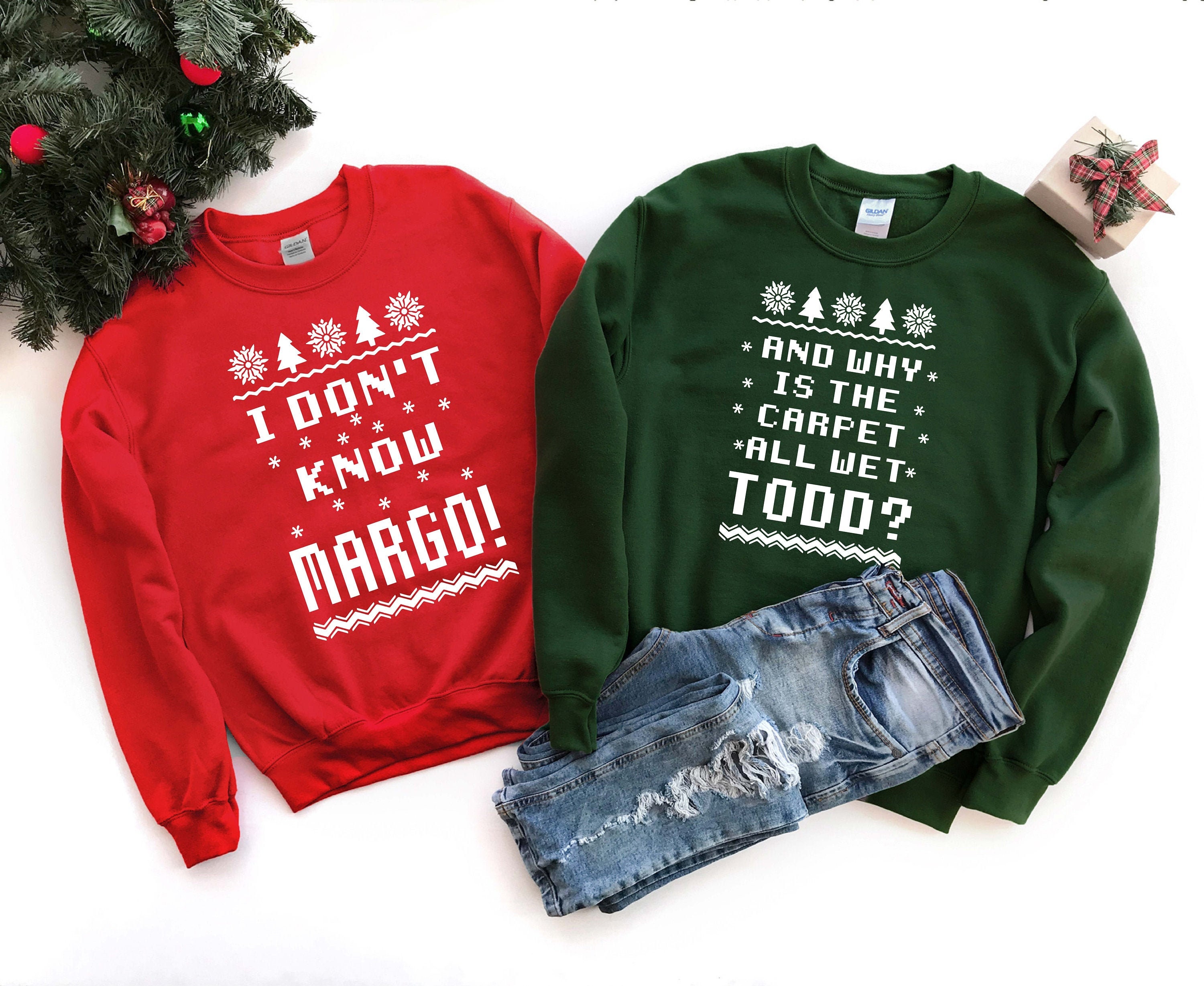 Christmas Why Is The Carpet All Wet Christmas Ugly Sweater T-Shirt Christmas Why Is The Carpet All Wet Christmas Ugly Sweater T-Shirt