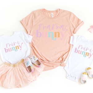 Mama Bunny Shirt, Mini Bunny Shirt, Mama MIni Easter Shirt, Mommy and Me Shirt, Mama MIni Bunny Matching Outfit, Easter Toddler Shirt image 2