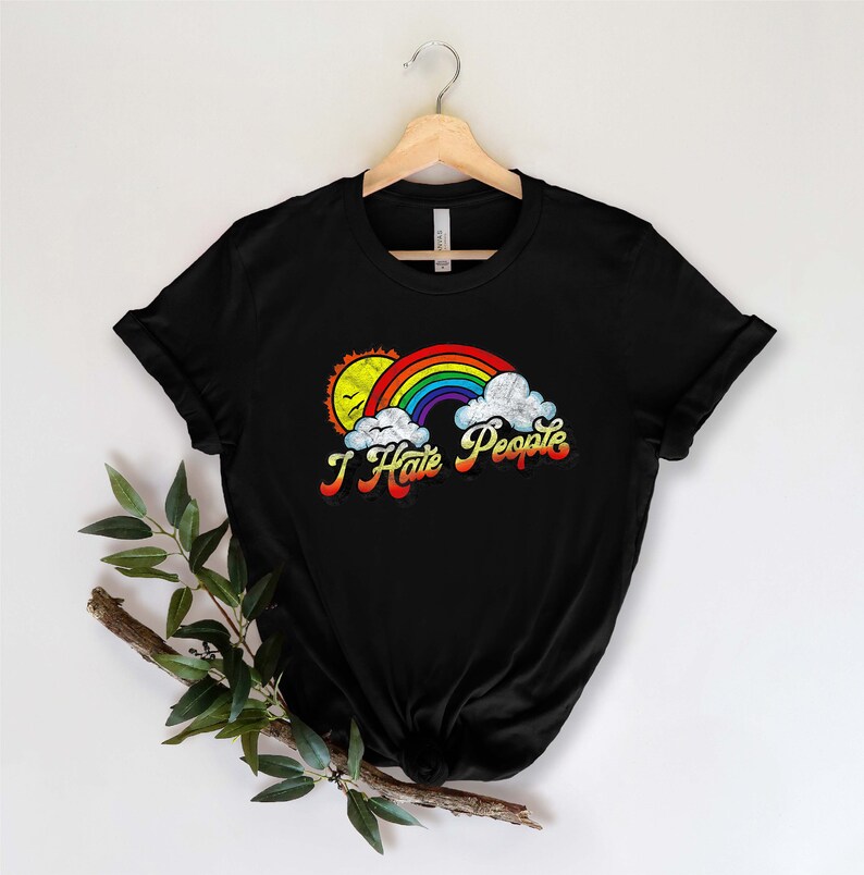 I Hate People Shirt, Introvert Shirt, Pride Shirt, Rainbow Shirt , Sarcastic Shirt , Vocation Shirt , Ew People Shirt image 3