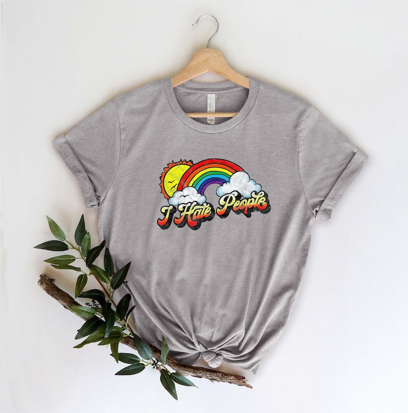 I Hate People Shirt, Introvert Shirt, Pride Shirt, Rainbow Shirt , Sarcastic Shirt , Vocation Shirt , Ew People Shirt image 1