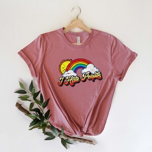I Hate People Shirt, Introvert Shirt, Pride Shirt, Rainbow Shirt , Sarcastic Shirt , Vocation Shirt , Ew People Shirt image 2
