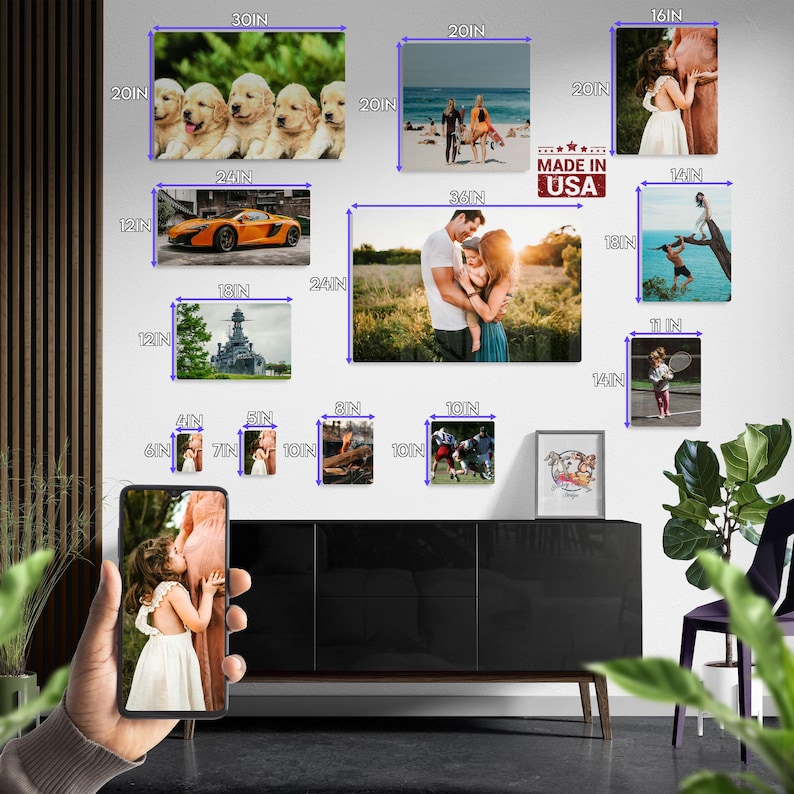 Custom Metal Print, Custom Photo Print, Personalized Wall Art, Custom