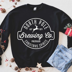 North Pole Brewing Co Sweatshirt, Christmas Sweatshirt, Premium