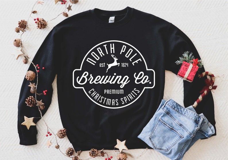 North Pole Brewing Co Sweatshirt Christmas Sweatshirt Etsy