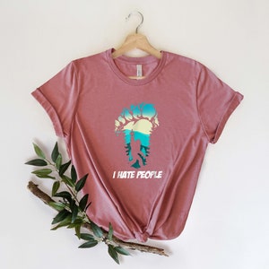 I Hate People Shirt, Introvert Shirt, Camping Shirt, Hiking Shirt, Sarcastic Funny Shirt, Tank top, Big Food Shirt image 2