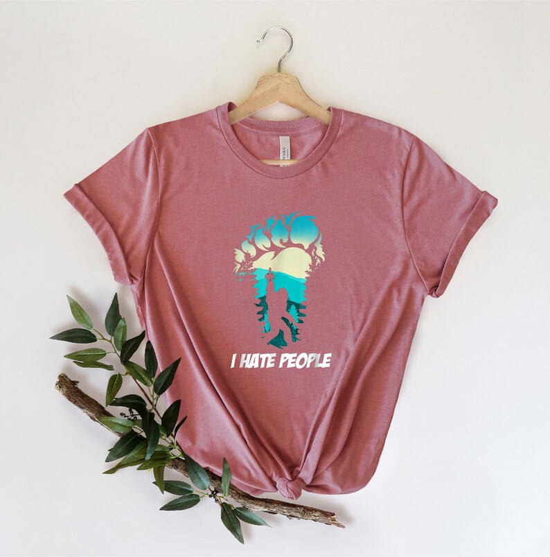 I Hate People Shirt, Introvert Shirt, Camping Shirt, Hiking Shirt, Sarcastic Funny Shirt, Tank top, Big Food Shirt image 2