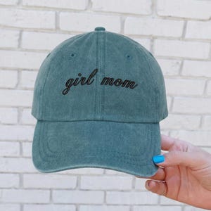 Embroidered Girl Mom Baseball Cap, Custom Text Dad Hat, Personalized Gift Mom Life Hat, Minimal Cute Mom Hat, Girl Mama Cap, Motherhood Hat
