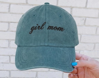 Embroidered Girl Mom Baseball Cap, Custom Text Dad Hat, Personalized Gift Mom Life Hat, Minimal Cute Mom Hat, Girl Mama Cap, Motherhood Hat