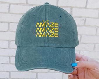 Embroidered Hat, Amaze Amaze Amaze Design Hat, Sci Fi Baseball Cap, Hat for Sci Fi Movie Fans, Unisex Hat, Trendy Dad Hat, Book Lovers Hat