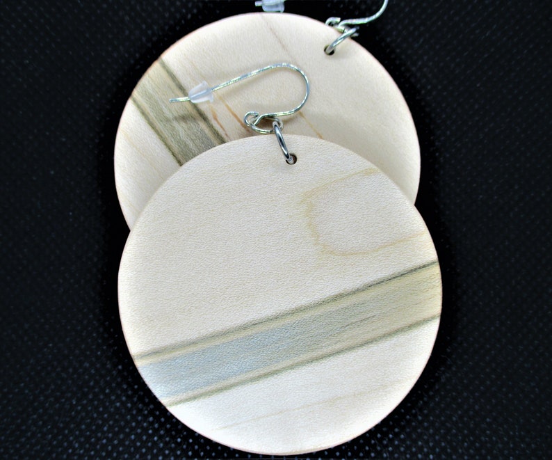 Handmade wooden earrings Maple wood earrings Unique wood earrings.