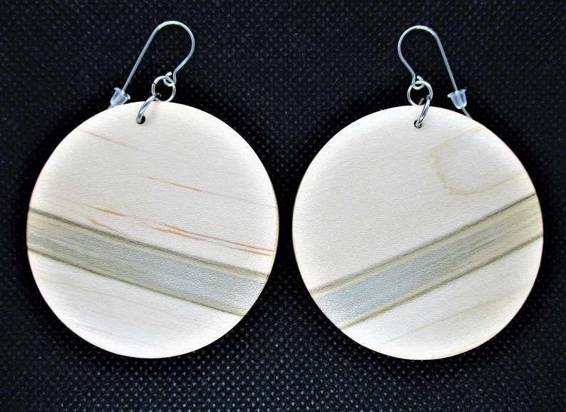 Handmade wooden earrings Maple wood earrings Unique wood earrings.