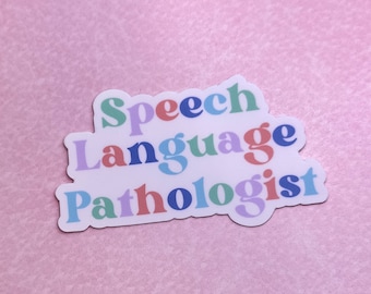 Colorful SLP Sticker (117), speech pathologist sticker, slp, speechie, slp grad, slp gift, speech sticker