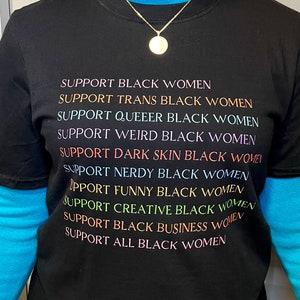 Support All Black Women Short-Sleeve Unisex T-Shirt, Support Black women, Black girl shirt, gifts for her