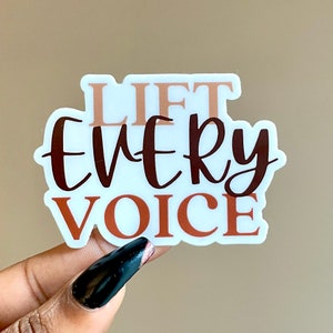 Lift Every Voice Sticker (55), Schwarze Nationalhymnen, Schwarzer SLP Sticker
