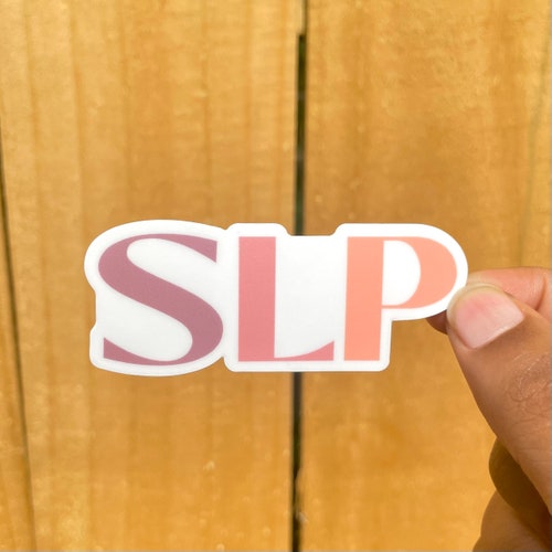 SLP Pink Ombre Sticker (94), slp, slp sticker, speech pathologist, slp grad, slp gift